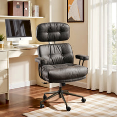 XIZZI Executive Office Chair, Oversized Computer Desk Chair with High Back, Ergonomic Elegant Design, Multi-Layer Memory Foam Cushion, Gray (Suede Leather)