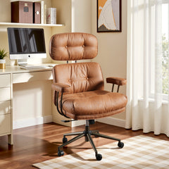 https://www.walmart.com/ip/XIZZI-High-Back-Executive-Office-Chair-Recline-Function-24-6-Wide-Seat-Ergonomic-Desk-Chair-Comfy-Lumbar-Support-Neck-Support-Dark-Brown-Suede-Leathe/18755853956