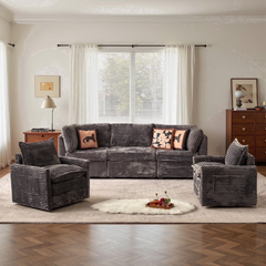 XIZZI 95" Modular Sectional Sofa,Oversized Cloud Couch with Deep Seat,Modern Sectional Couches 5 Seat,Gray