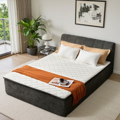 XIZZI Queen Size Cloud Bed,2-in-1 Beds Integrated Bed Frame with Mattress, Luxurious Chenille Fabric, Noise-Free Mattress for Deep Sleep, No Assembly Dark Gray