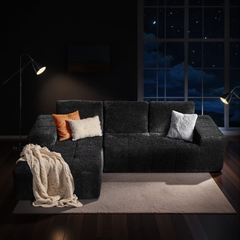 XIZZI Modular Sectional Sofa, Left Chaise, Gray - Shimmer Fabric