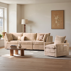 XIZZI 95" Modular Sectional Sofa,Oversized Cloud Couch with Deep Seat,Modern Sectional&nbsp;Couches 4 Seat,Beige