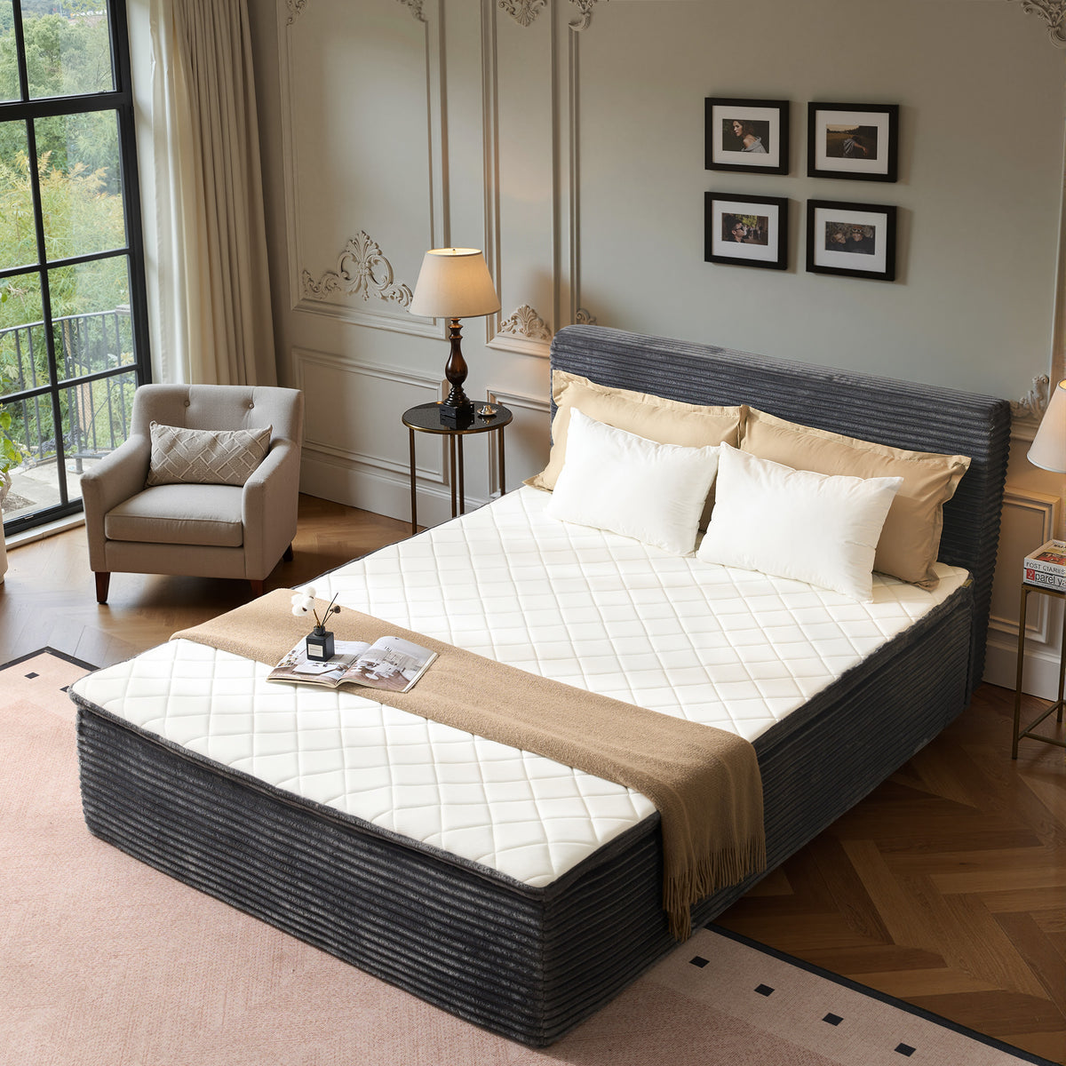 XIZZI Queen Size Cloud Bed,2-in-1 Bed Integrated Bed Frame and Mattress