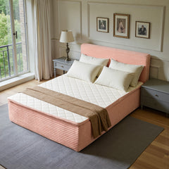 XIZZI Full Size Cloud Bed,2-in-1 Bed Integrated Bed Frame and Mattress Pink