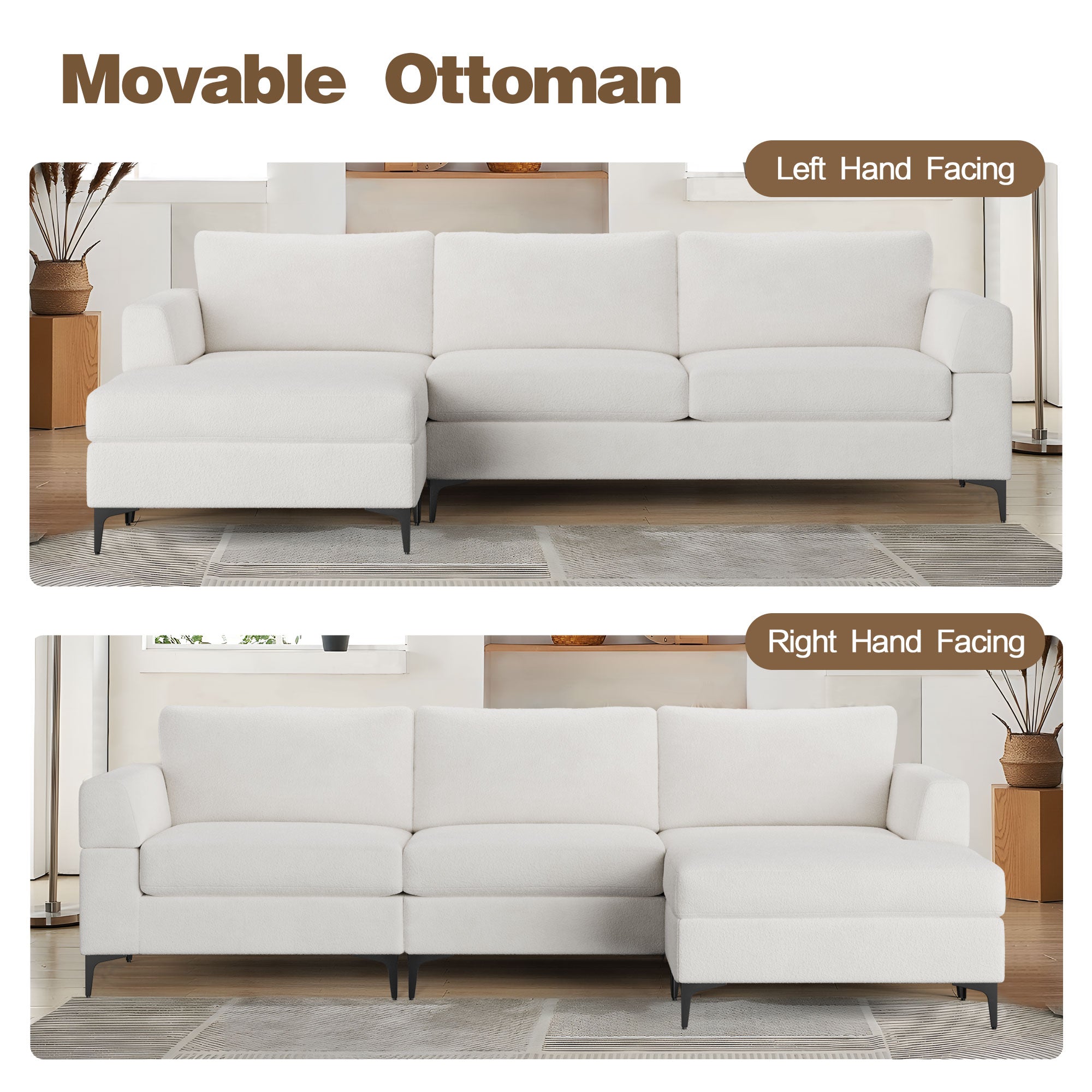 Xizzi-Furniture-TESLA-Chaise-Longue-Sofa-White-Cloud-Velvet