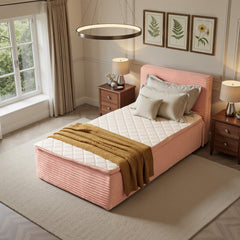 XIZZI Twin Size Cloud bed,2-in-1 Bed Integrated Bed Frame and Mattress Pink