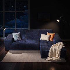 XIZZI Modular Sectional Sofa, Quick-Ship Sofa Blue - Shimmer Fabric